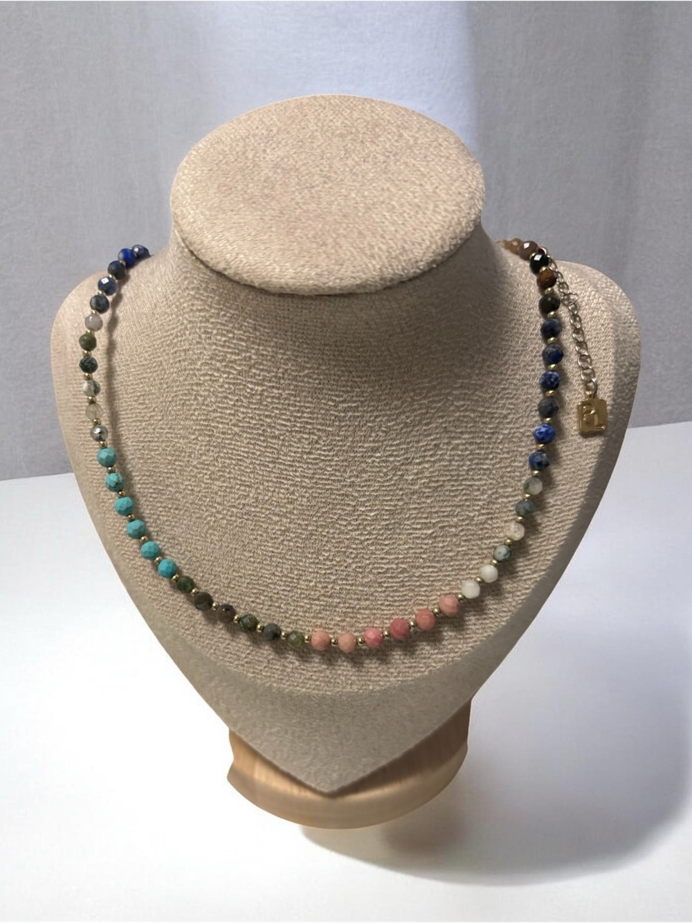 Park Lane Multicolor Beaded Necklace with Turquoise, Pink & Blue Accents